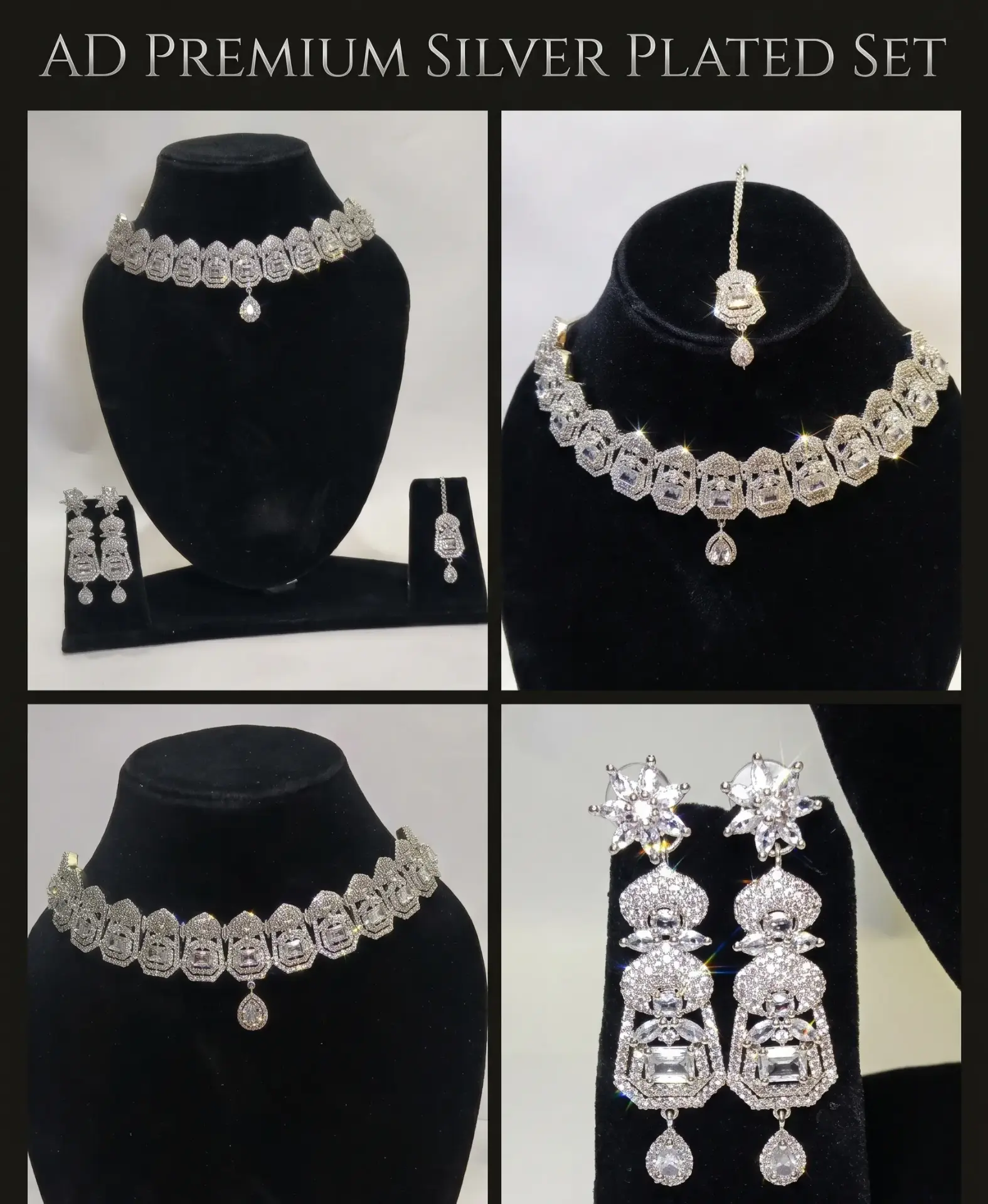 ROYAL BRIDAL DIAMOND CHOKER SET