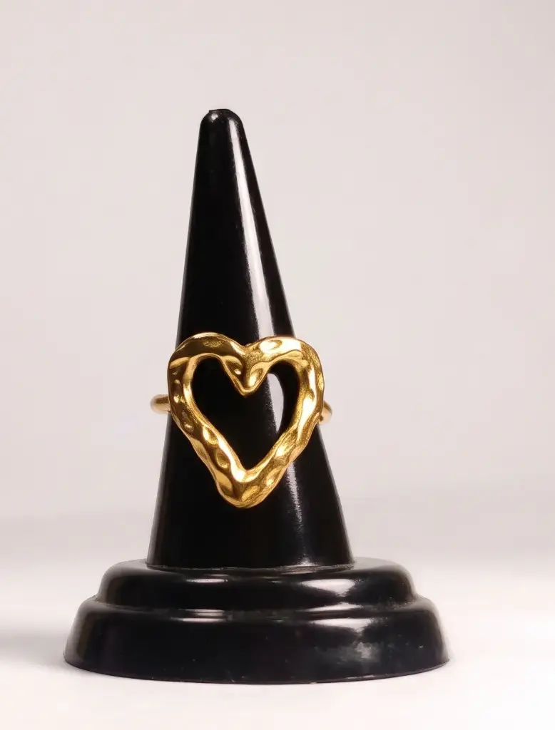 Golden Heart Open Ring